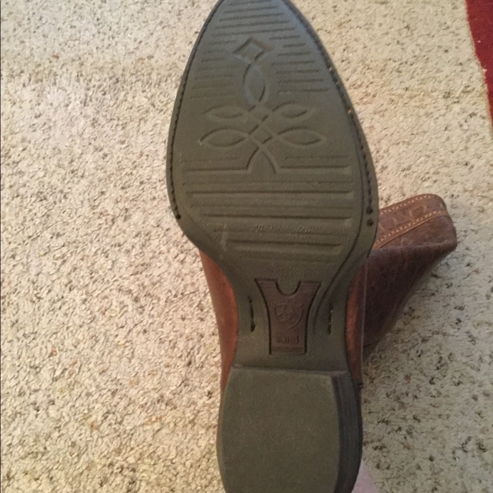 ARIAT SAHARA BROWN LEATHER COWBOY BOOTS, NWOT - Picture 5 of 7